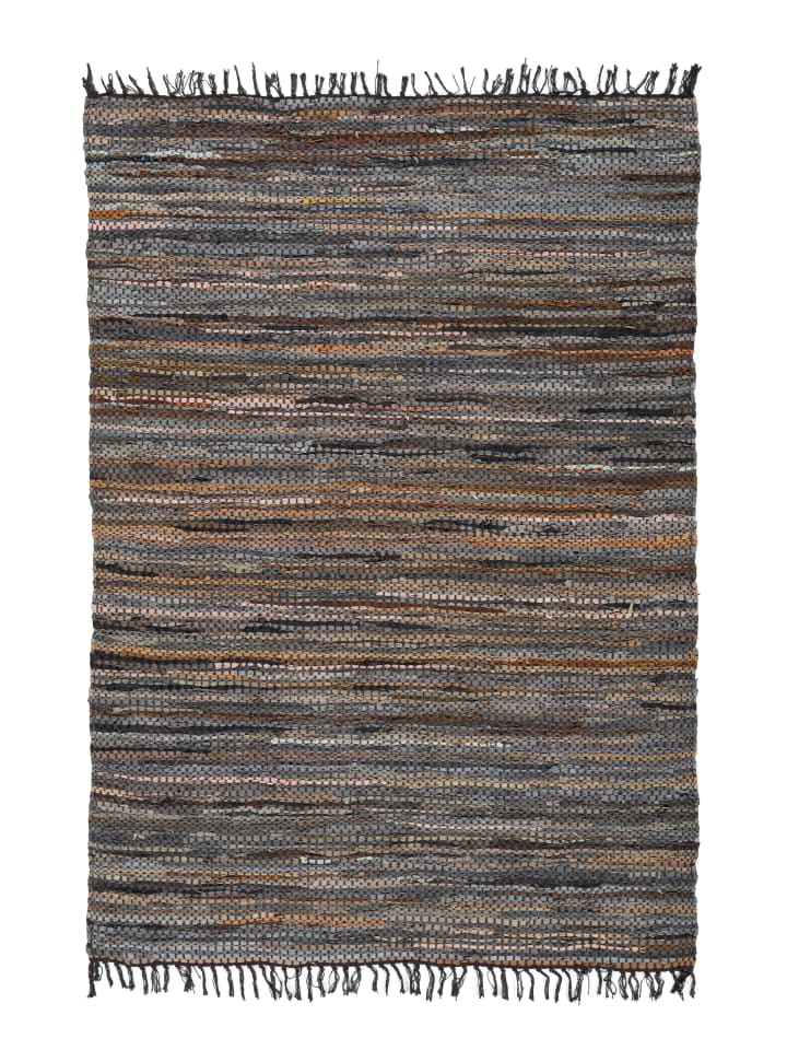 Wohnzimmer Teppich – Kurzflorteppich Sonipat 110 in braun - multi - rechteckig