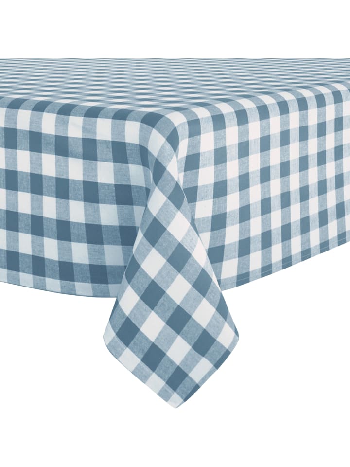 Baumwolle Tischdecke Nashville in blau