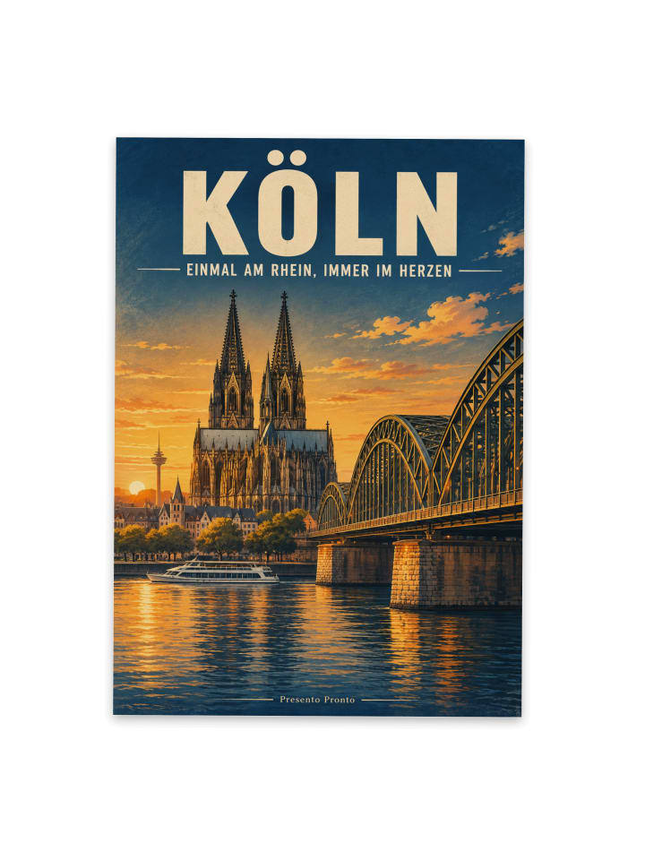 Grußkarte Dom nostalgisch Design mit Spruch in Weiß