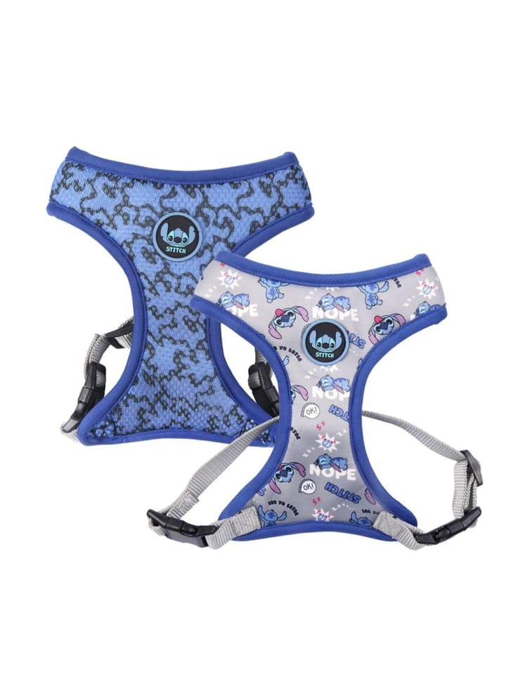 Lilo & Stitch Hundegeschirr S / M Sicheres Hundegeschirr für Spaziergä in Blau