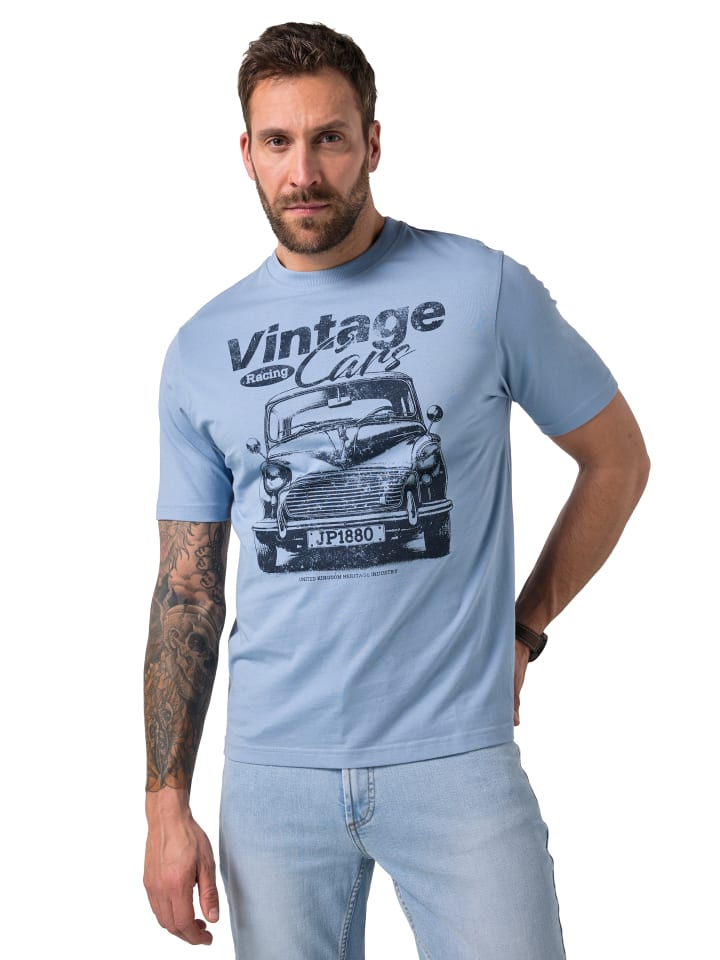 Kurzarm T-Shirt in helles blau