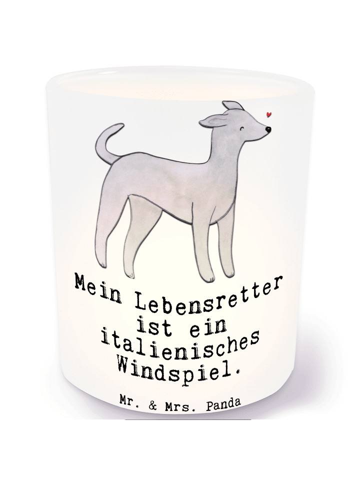 Windlicht Italienisches Windspiel Lebensretter ... in Transparent