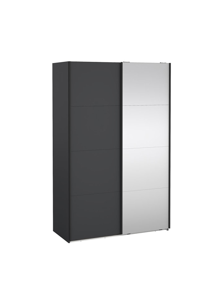 Schiebetürenschrank Bergamo (2-türig) Grau 139 x 67 cm