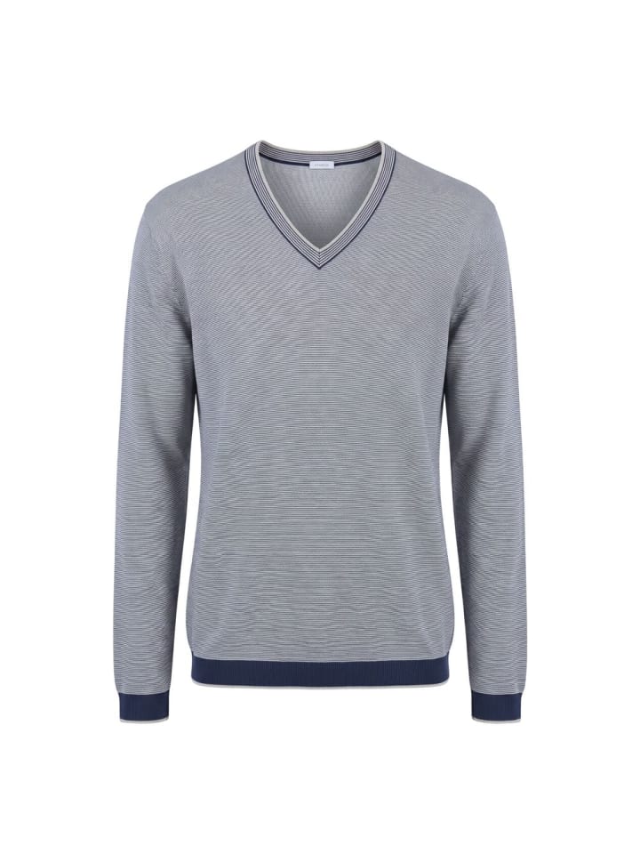 Blau Baumwolle Herren Pullover