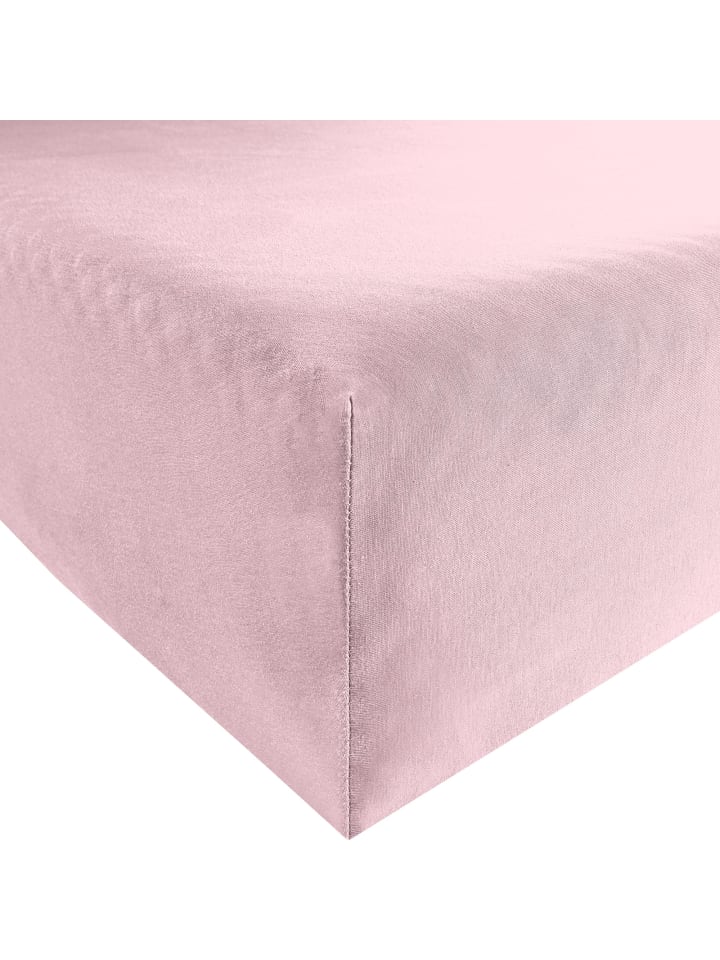 Single-Jersey Spannbettlaken Murnau in rosé