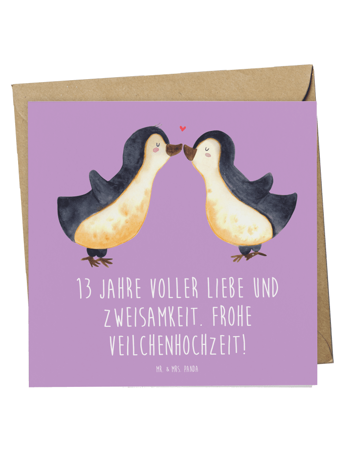 Deluxe Karte 13. Hochzeitstag Veilchenhochzeit ... in Lavendeltraum