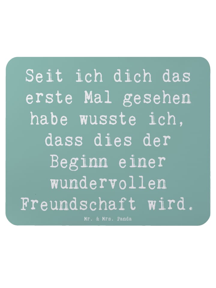 Maus Pad Spruch Neue Freunde finden mit Spruch in Meeresbrise