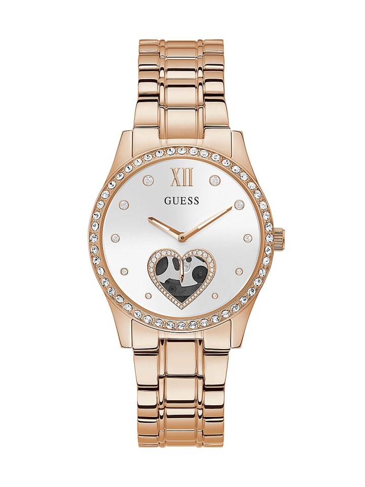 Quarzuhr Be Loved rosegoldfarben in rosa