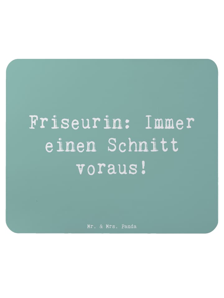 Ergonomisches Mauspad Spruch Friseurin Kunst mi... in Meeresbrise