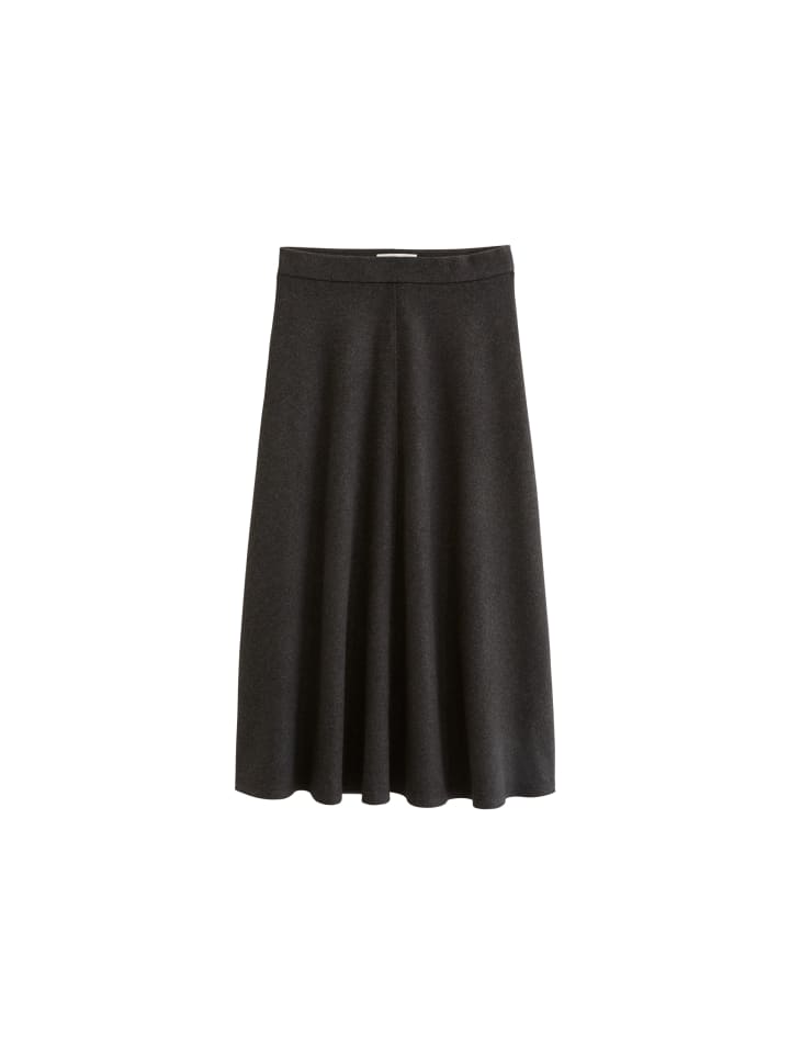 Ausgestellter Pull-on-Skirt in Dark Graphite Melange