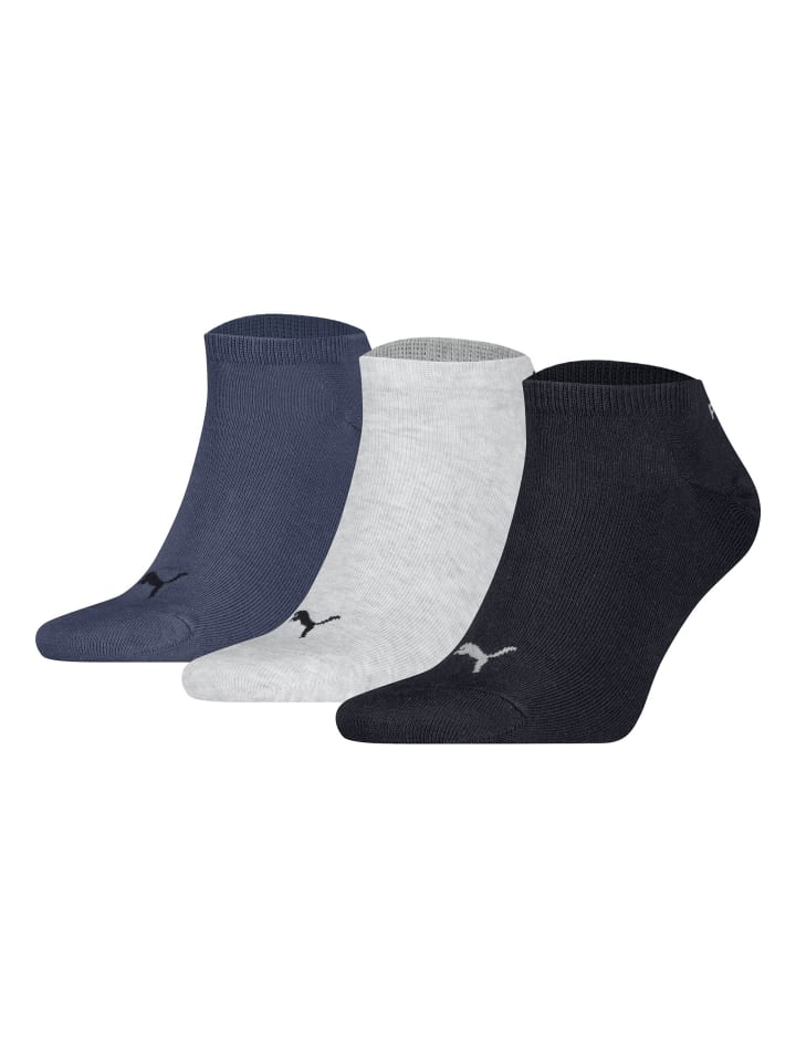 Socken 3er Pack in Blau/Grau