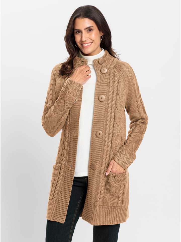 Strickjacke in camel