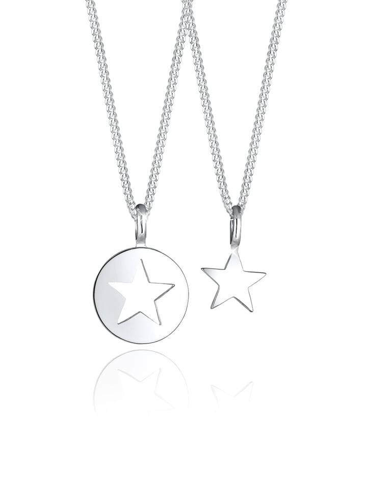 Halskette 925 Sterling Silber Sterne, Stern in Silber