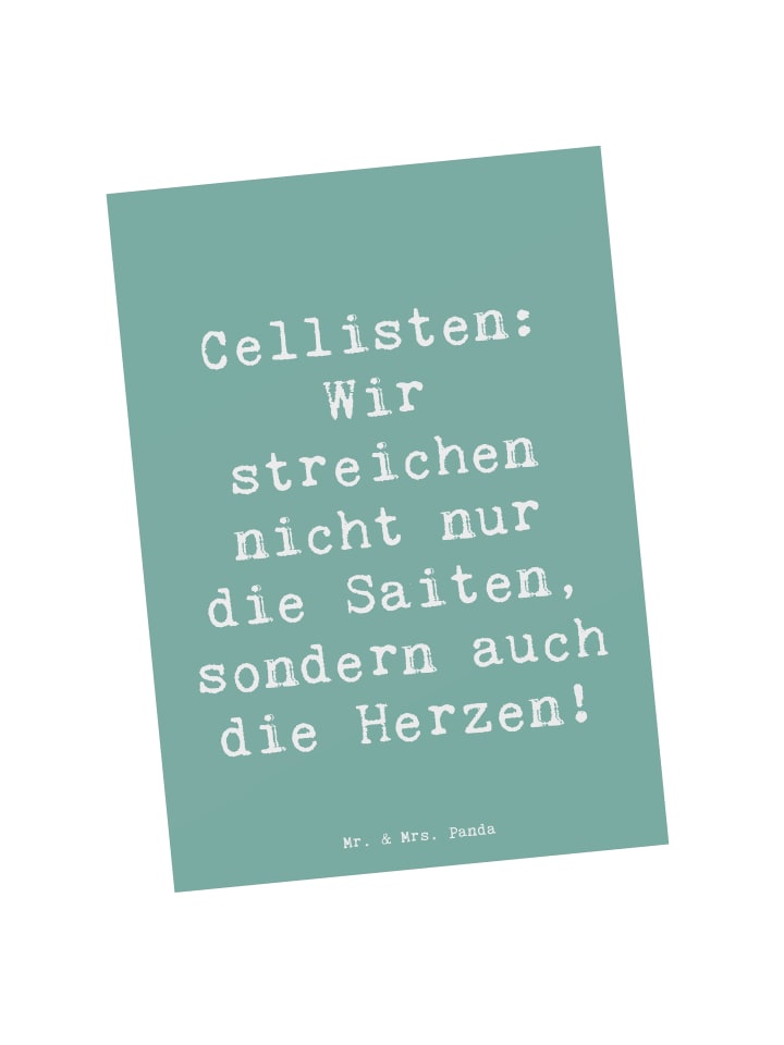 Grußkarte Spruch Zeichenllo Herz mit Spruch in Meeresbrise