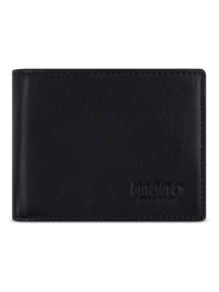 Don Andrea Geldbörse RFID Schutz Leder 9.5 cm schwarz