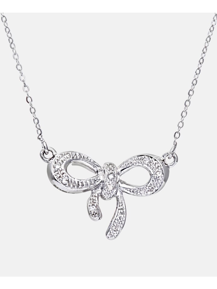Halskette aus 375 Weißgold mit Diamant