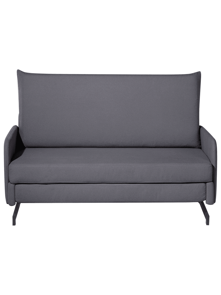 2-Sitzer Sofa BELFAST in Grau/Schwarz - (W) 147 x (H) 68 x (L) 80 cm