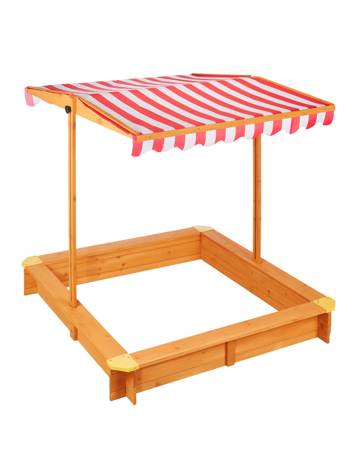 Sandkasten in Natur - (B)117 x (H)117 x (T)117 cm