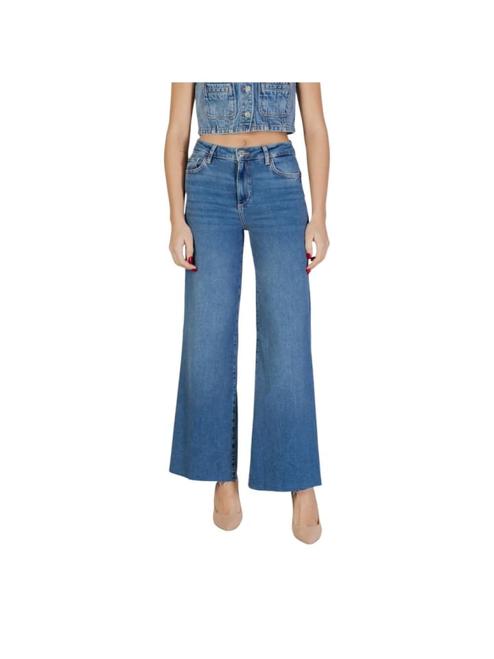 Blau Baumwolle Bootcut-Jeans