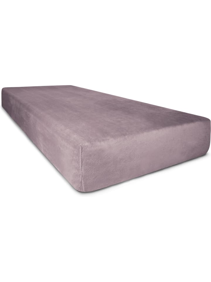 Flanell-Spannbettlaken PERPIGNAN in Rosa