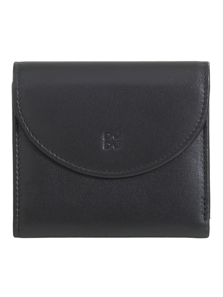 Malaita Geldbörse Leder 11 cm black-lavander
