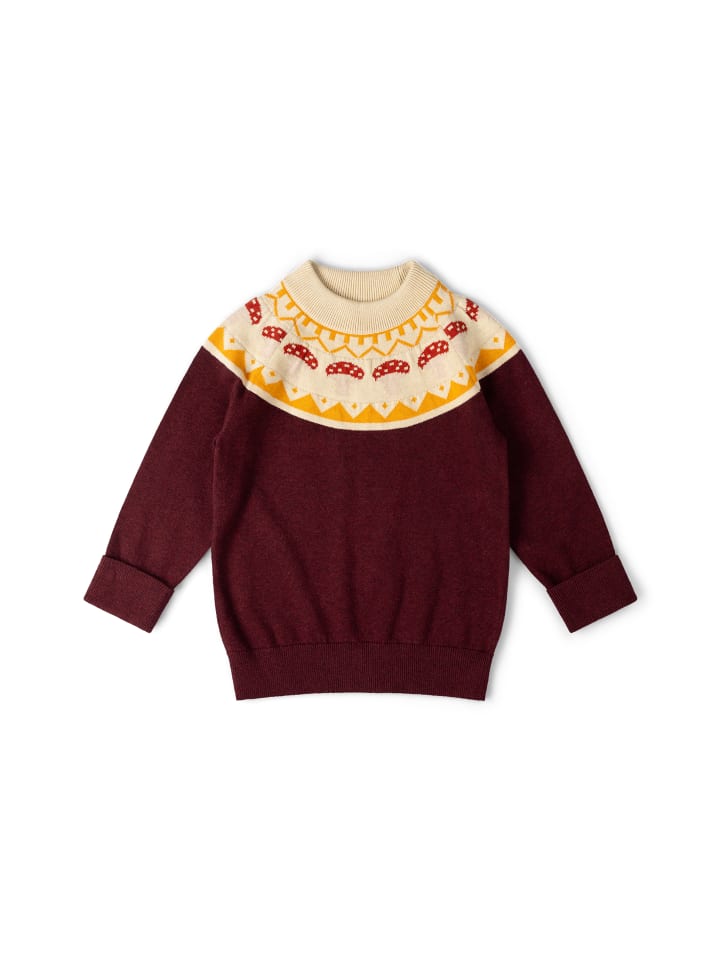 Bio-Strickpullover in Braun