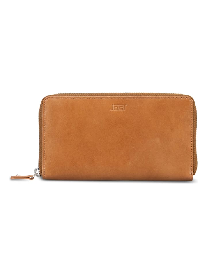 Rana Geldbörse RFID Schutz Leder 19 cm cognac
