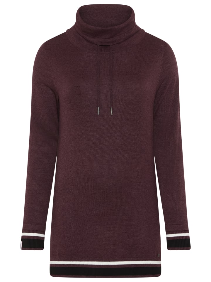 Schalkragenpullover in bordeaux