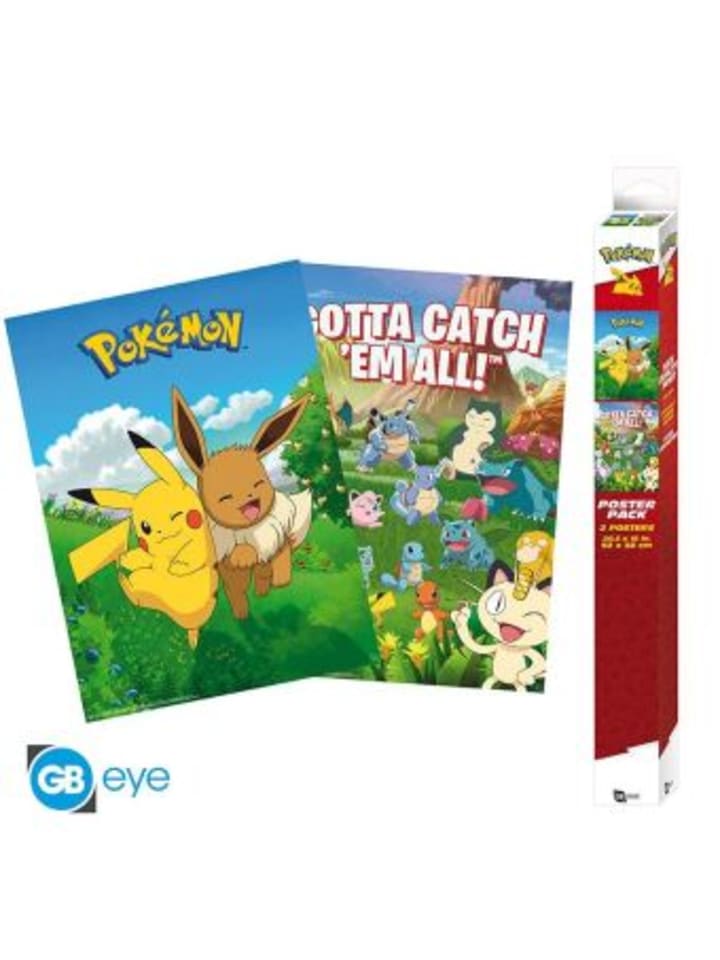 Papeterie/PBS - POKEMON Set 2 Chibi Posters - Umgebung (52x38)