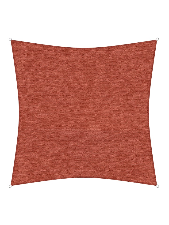 Professional Sonnensegel, 5 x 5 m, Quadrat, rot in Rot