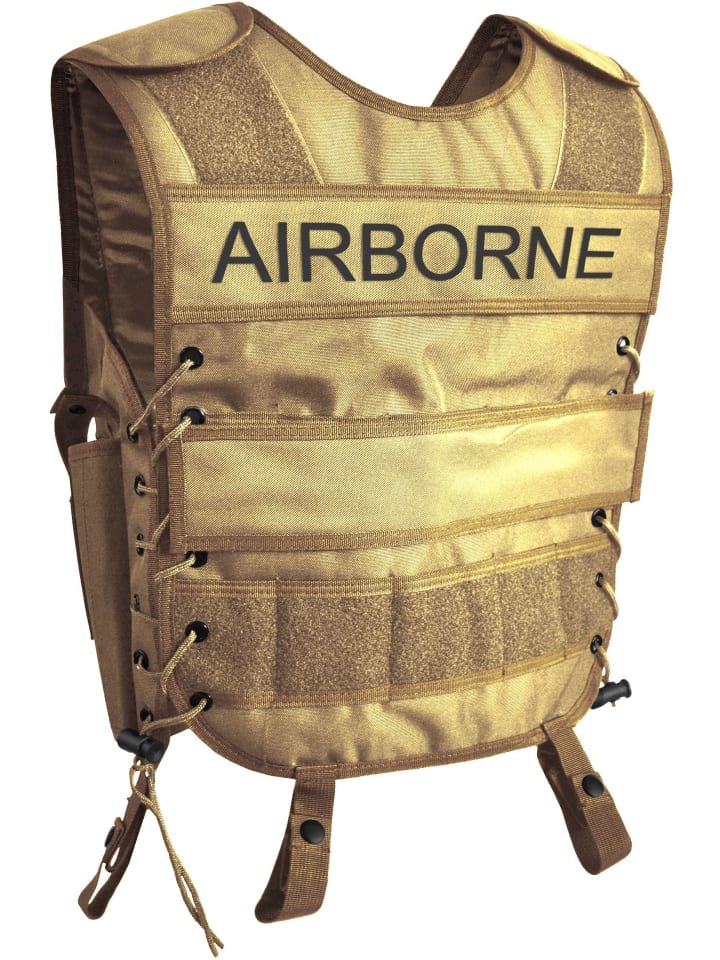 Weste mit abnehmbarem Klett-Patch Tac Charge-V in AIRBORNE