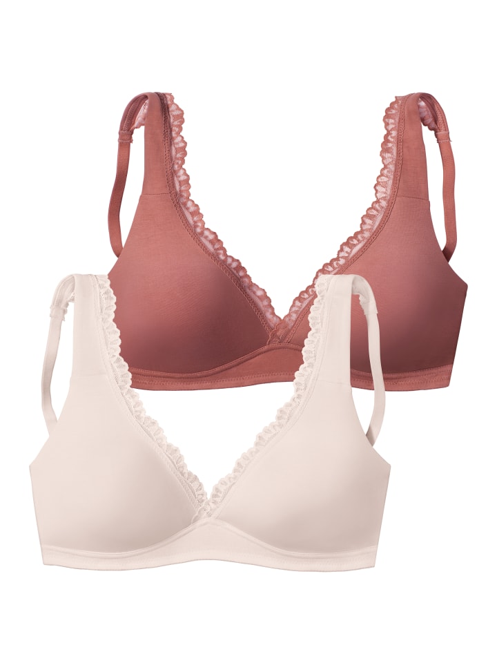 Bralette-BH in puder + kupfer