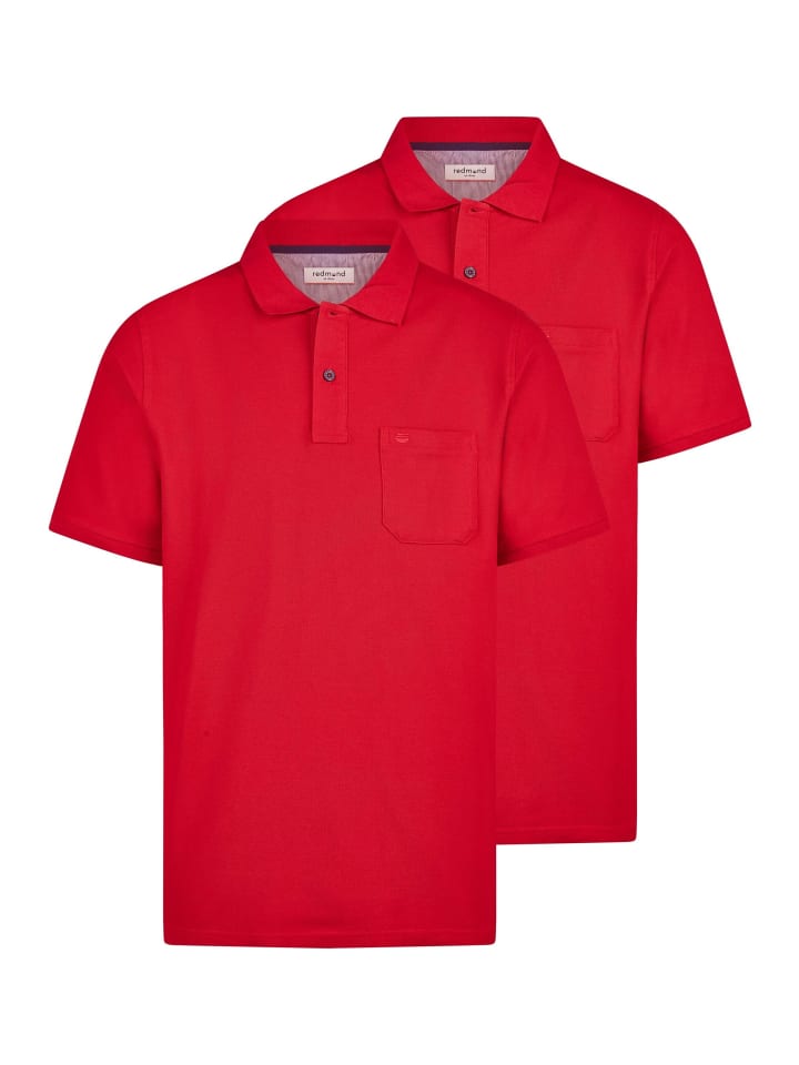 Poloshirt Basic in Rot