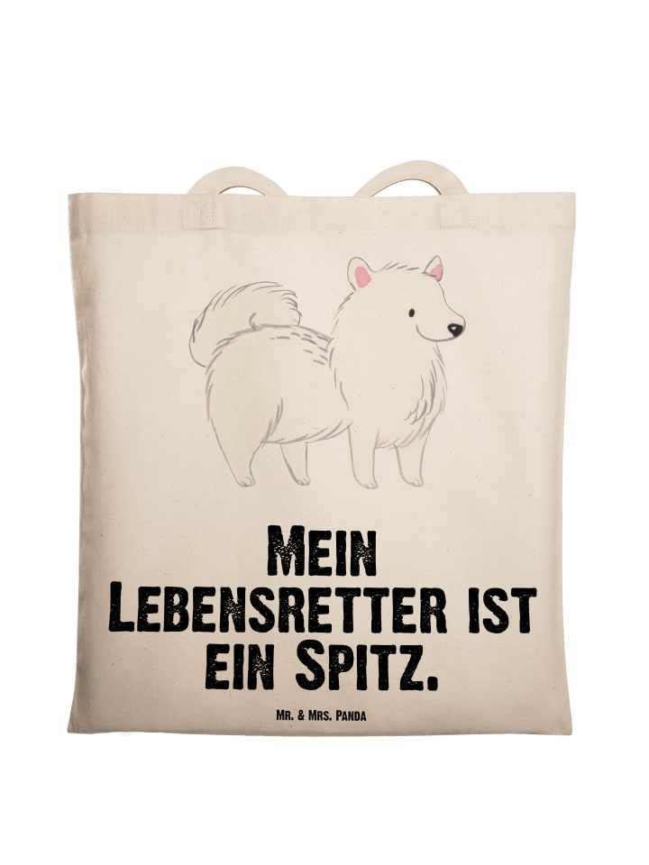Tote Bag Spitz Lebensretter mit Spruch in Creme