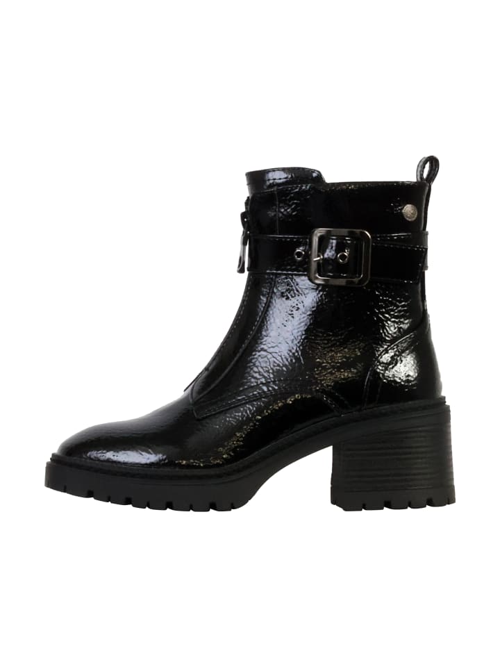 Stiefeletten mit Absatz und Reißverschluss Schwarz