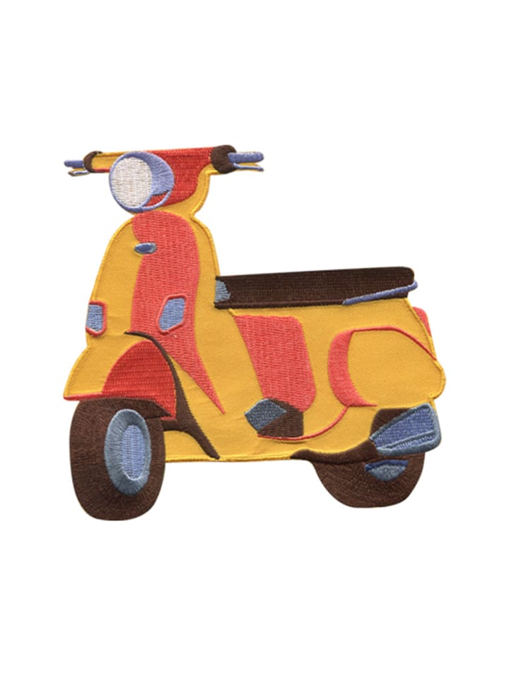 Roller Scooter MotorradApplikation Bügelbild inOrange