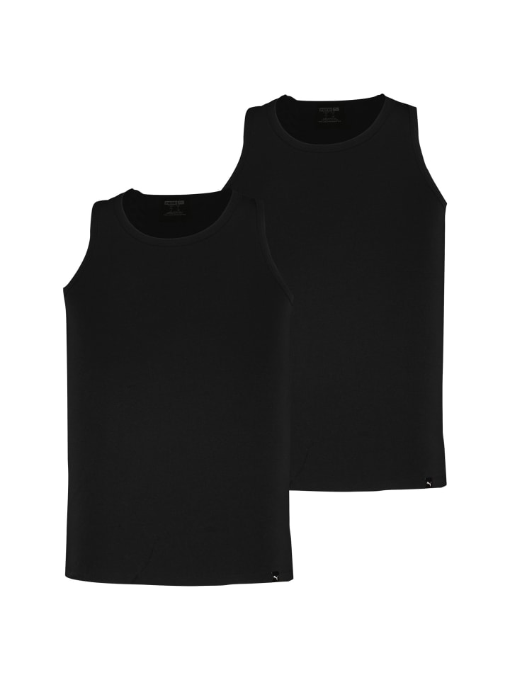 Unterhemd 2er Pack in Schwarz