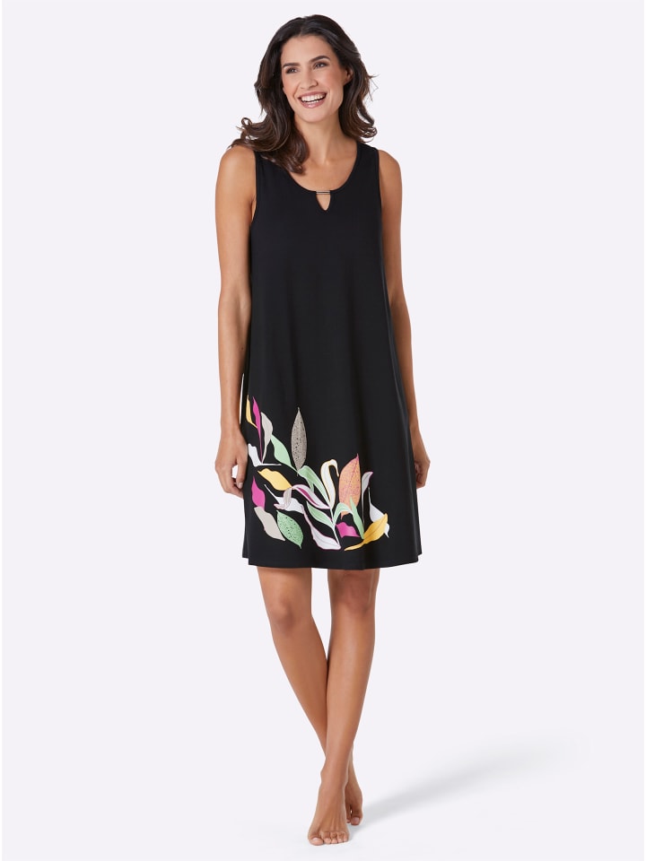 Sommerkleid in schwarz-fuchsia