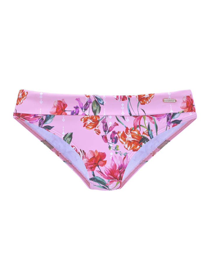 Bikini-Hose in rosa-bedruckt