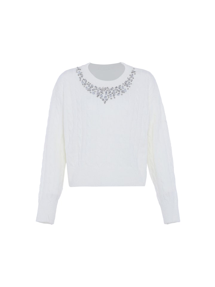 Damen Sweater in WOLLWEISS