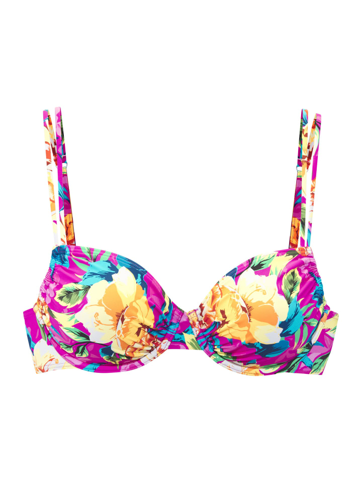 Bügel-Bikini-Top in pink bedruckt