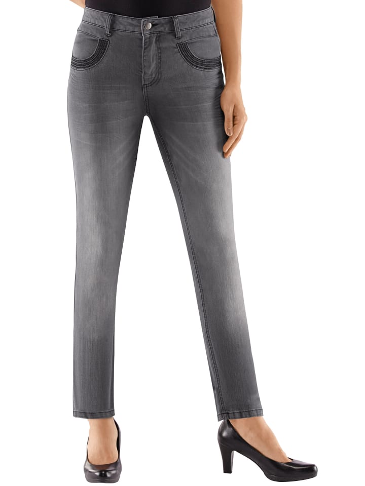 Jeans in grey-denim