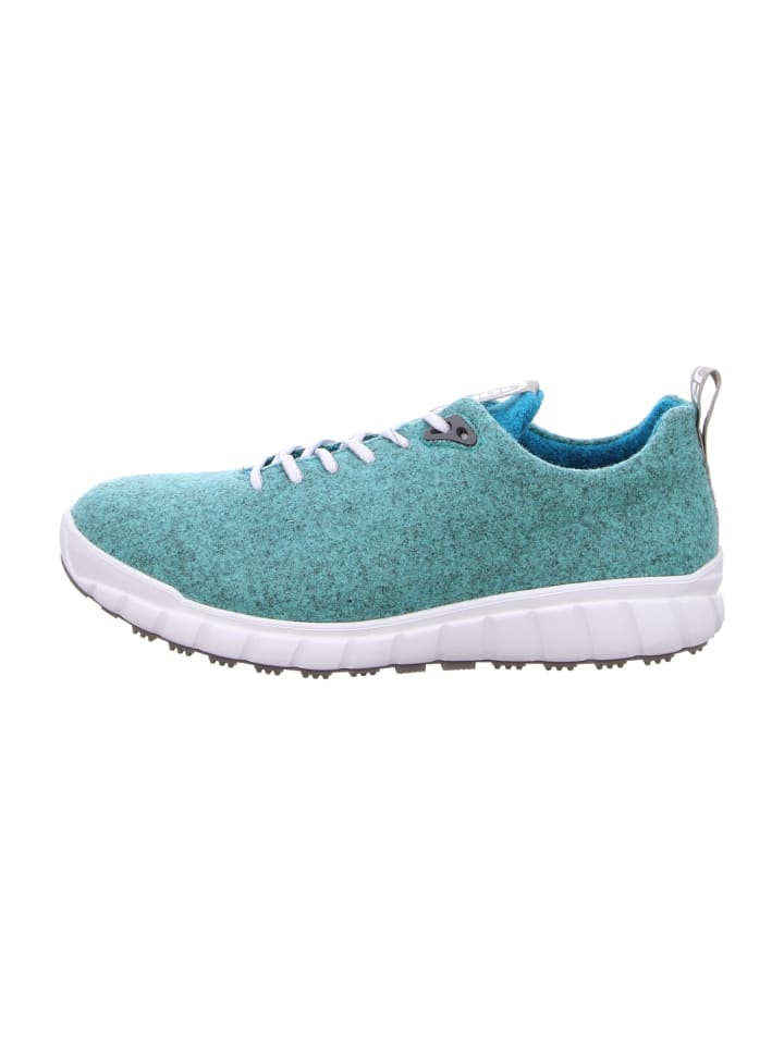 Komfort Schnürschuhe in Türkis