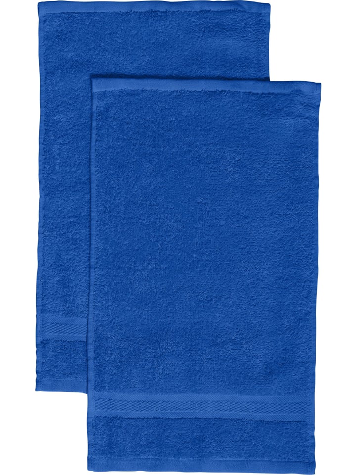 Frottier Gästetuch 2er-Pack Chicago in royalblau