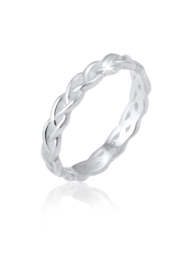 Ring 925 Sterling Silber Knoten, Twisted in Silber