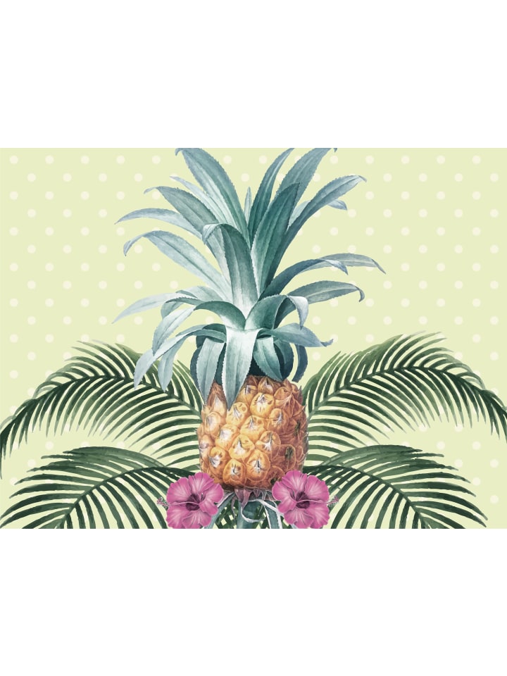 Tischsets I Platzsets "Ananas mit Palmenblätter" (L)30 x (B)40