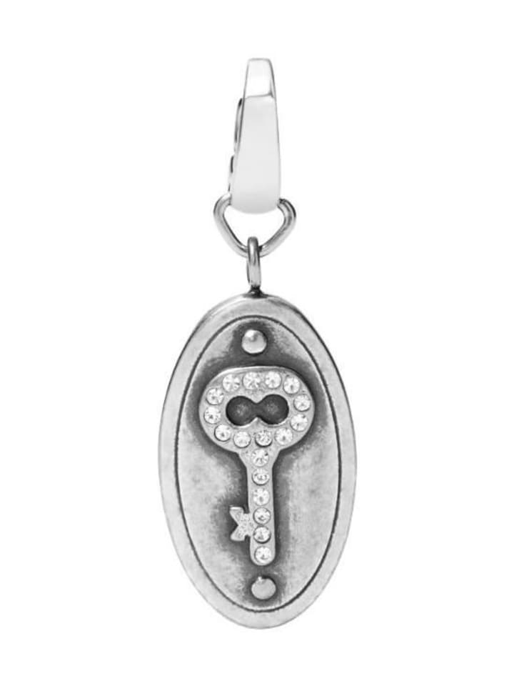 Fossil Charmsanhänger aus Edelstal in Silber