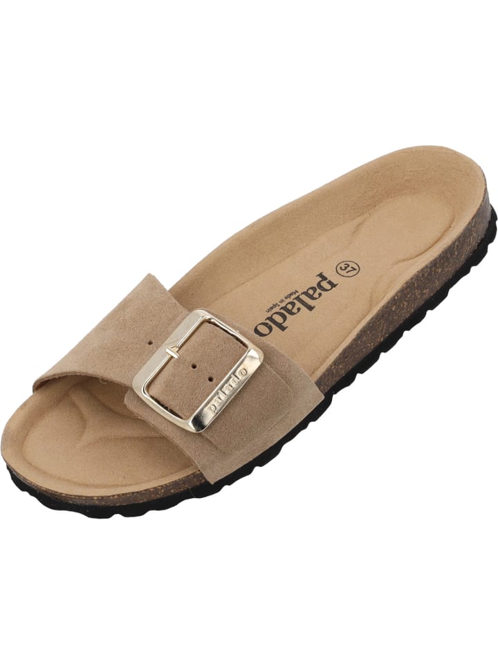 Pantoletten Malta EGS Mono Velours in Beige