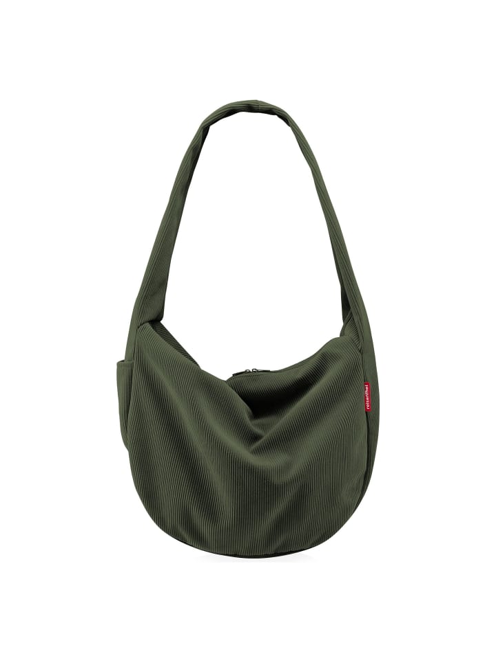 Moonbag Schultertasche 48 cm cord dark matcha