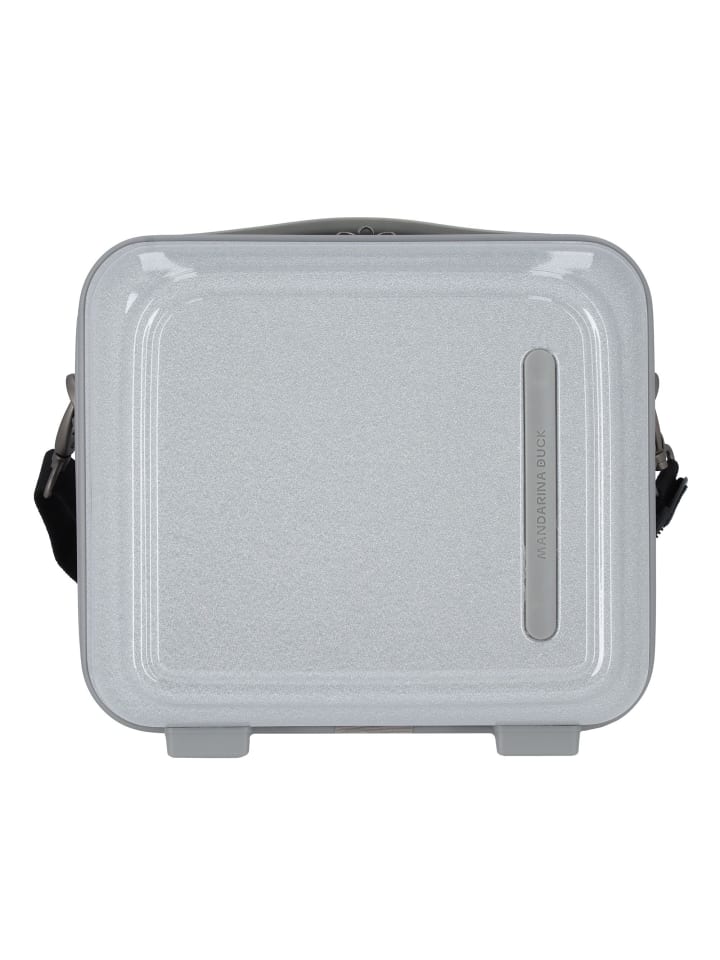 Logoduck + Glitter Beautycase 28.5 cm glitter silver